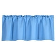 thumbnail image 1 of Blackout Curtain Valances for Kitchen Windows/Bathroom/Living Room/Bedroom Privacy Decorative Rod Pocket Short Window Valance Curtains, 52" W x 18" L, Blue, 1 of 8