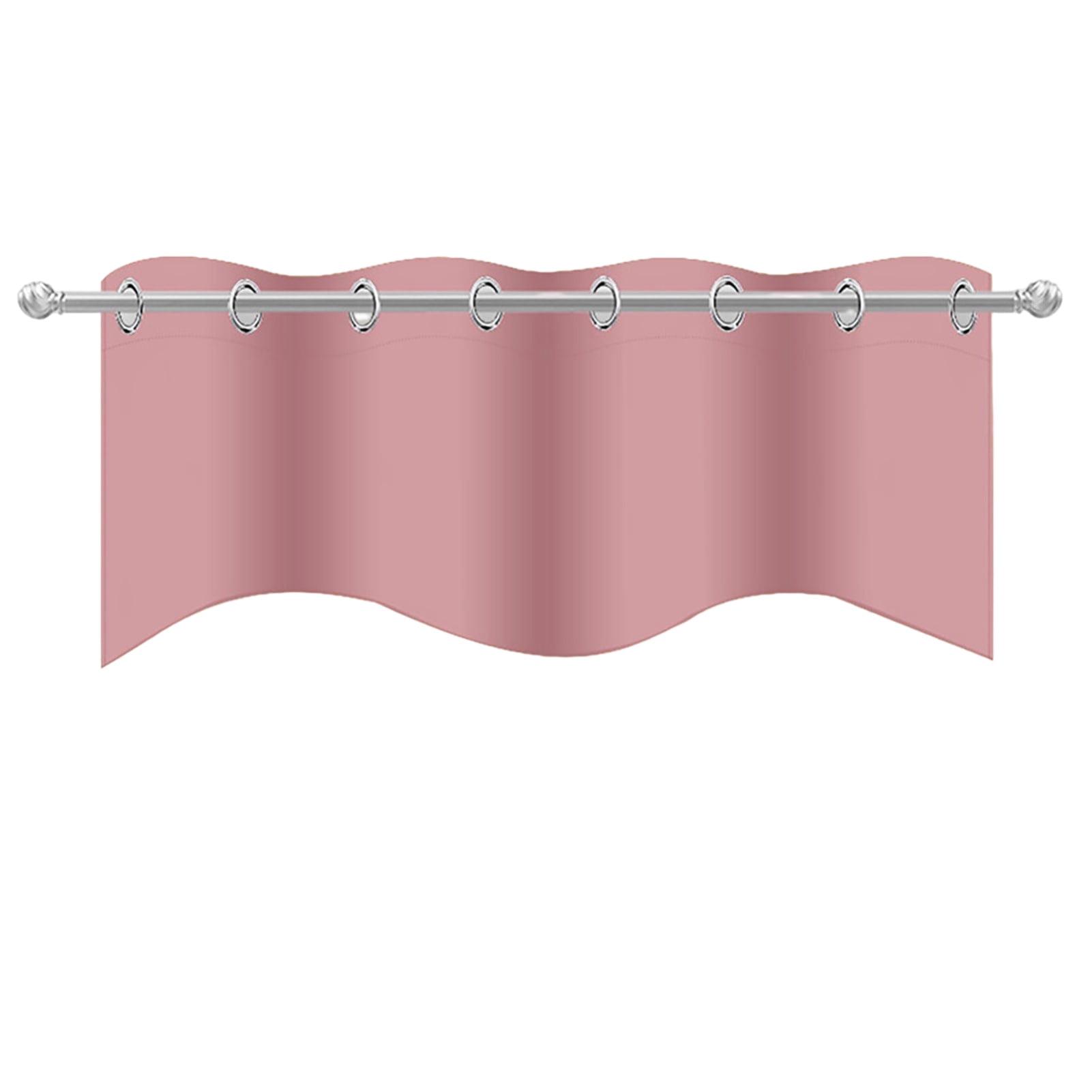 Blackout Curtain Valances Solid Rod Pocket Scalloped Valances Short