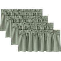 Blackout Curtain Valances for Kitchen Windows/Bathroom/Living Room/Bedroom Thermal Insulated Rod Pocket Valances for Windows, 2 Pack, 52" x 18"