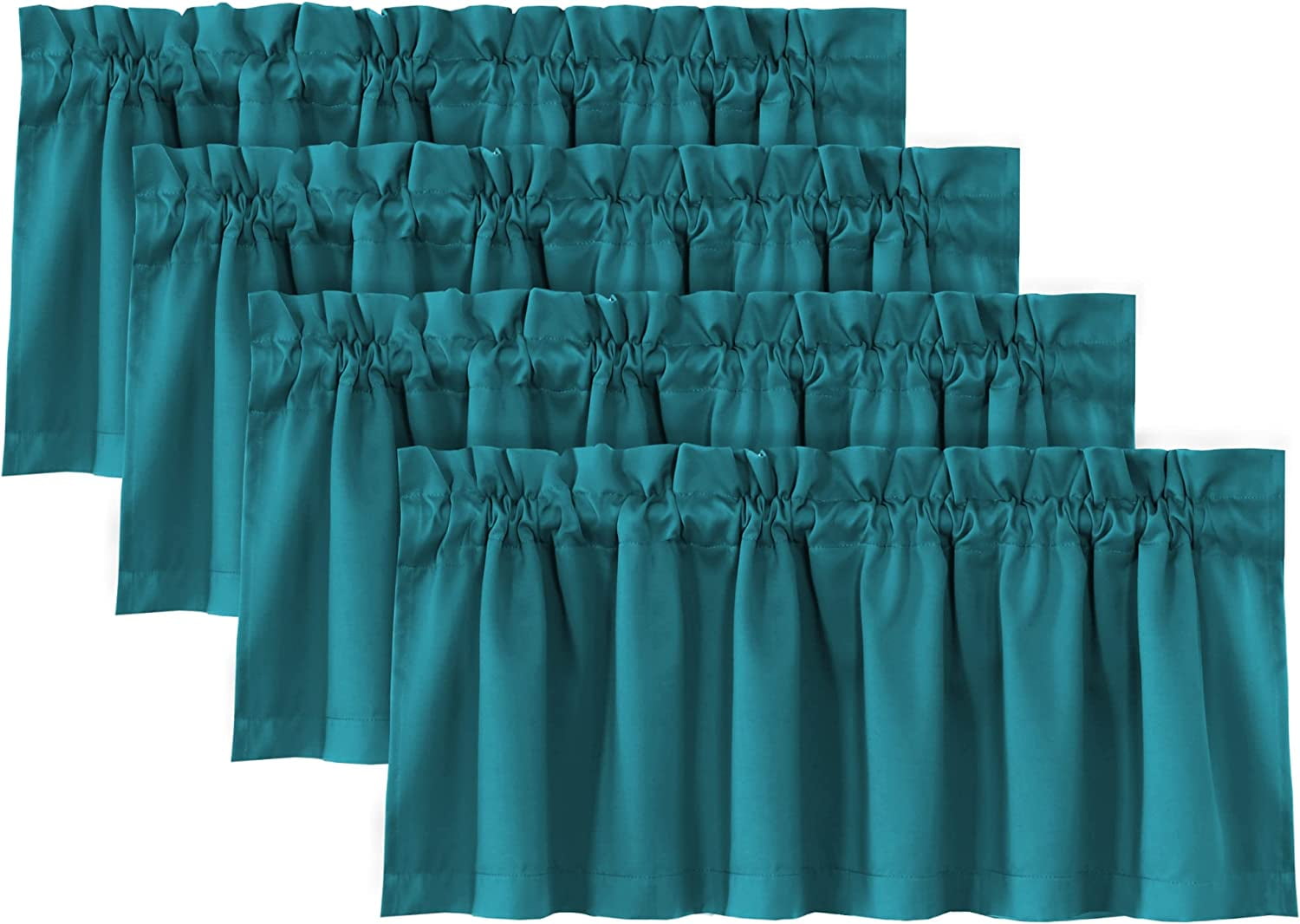 Blackout Curtain Valances for Kitchen Windows/Bathroom/Living Room/Bedroom Thermal Insulated Rod Pocket Valances for Windows, 2 Pack, 52" x 18"