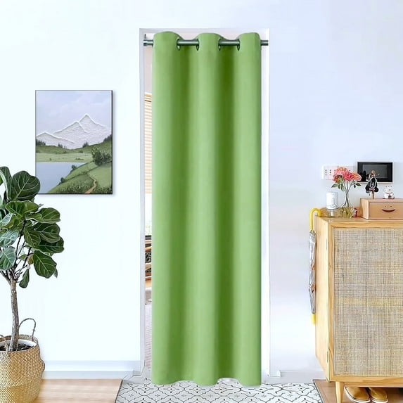 Blackout Curtain for Doorways and Closets K68 LIME Color Window Thermal Insulated Top Grommets for Bedroom 37" X 84"