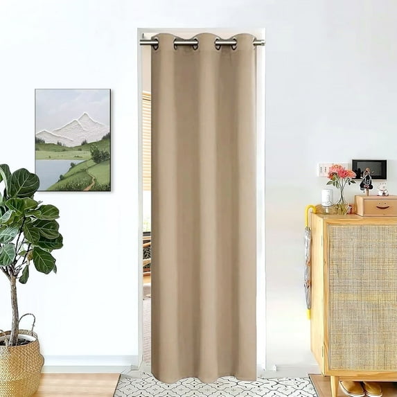 Blackout Curtain for Doorways and Closets K68 TAUPE Color Window Thermal Insulated Top Grommets for Bedroom 37" X 84"