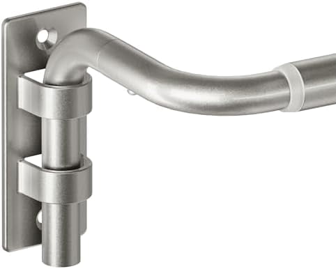 Blackout Curtain rod for windows 48 to 84, Wrap Around Curtain Rods for Bedroom, Living Room, Adjustable from 30 to 86 Inches, Nickel