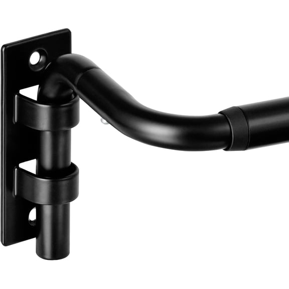 Blackout Curtain rod for windows 66 to 120, Wrap Around Curtain Rods for Bedroom, Living Room, Adjustable from 30 to 129 Inches, Matte Black