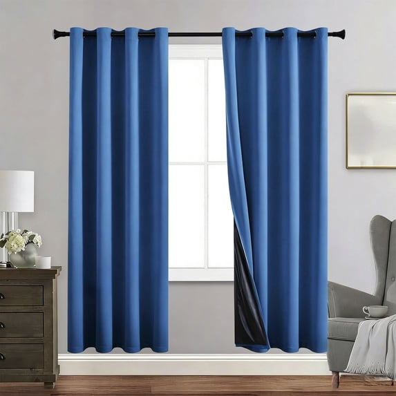 Blackout Curtain 39.37W x 51.18L Inch Grommet Top Thermal Insulated Curtain for Bedroom Living Room