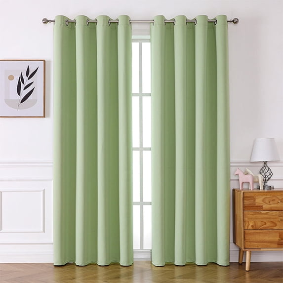 Blackout Curtain 39.37W x 51.18L Inch Grommet Top Thermal Insulated Curtain for Bedroom Living Room