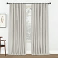 thumbnail image 1 of Blackout Curtains 2 Panels Set, Linen Textured Blackout Drapes, Thermal Insulated Curtains for Bedroom Living Room, W50" X L63" Beige, 1 of 7