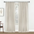 thumbnail image 1 of Blackout Curtains 2 Panels Set, Linen Textured Blackout Drapes, Thermal Insulated Curtains for Bedroom Living Room, W50" X L84" Cream, 1 of 7