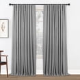 thumbnail image 1 of Blackout Curtains 2 Panels Set, Linen Textured Blackout Drapes, Thermal Insulated Curtains for Bedroom Living Room, W50" X L96" DarkGrey, 1 of 7