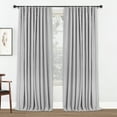 thumbnail image 1 of Blackout Curtains 2 Panels Set, Linen Textured Blackout Drapes, Thermal Insulated Curtains for Bedroom Living Room, W50" X L96" Grey, 1 of 7