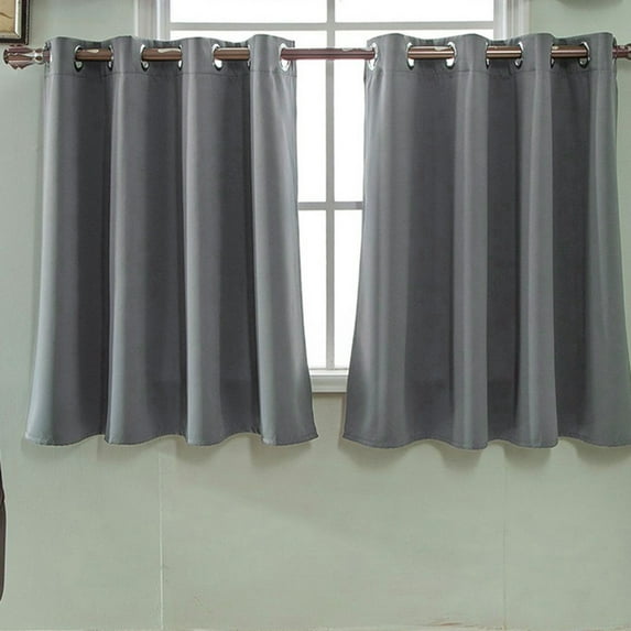 Blackout Curtains 2PC Insulated Foam Lined Heavy Thick Grommet Window Curtain Panels Cold and Full Light Blocking For Bedroom Window