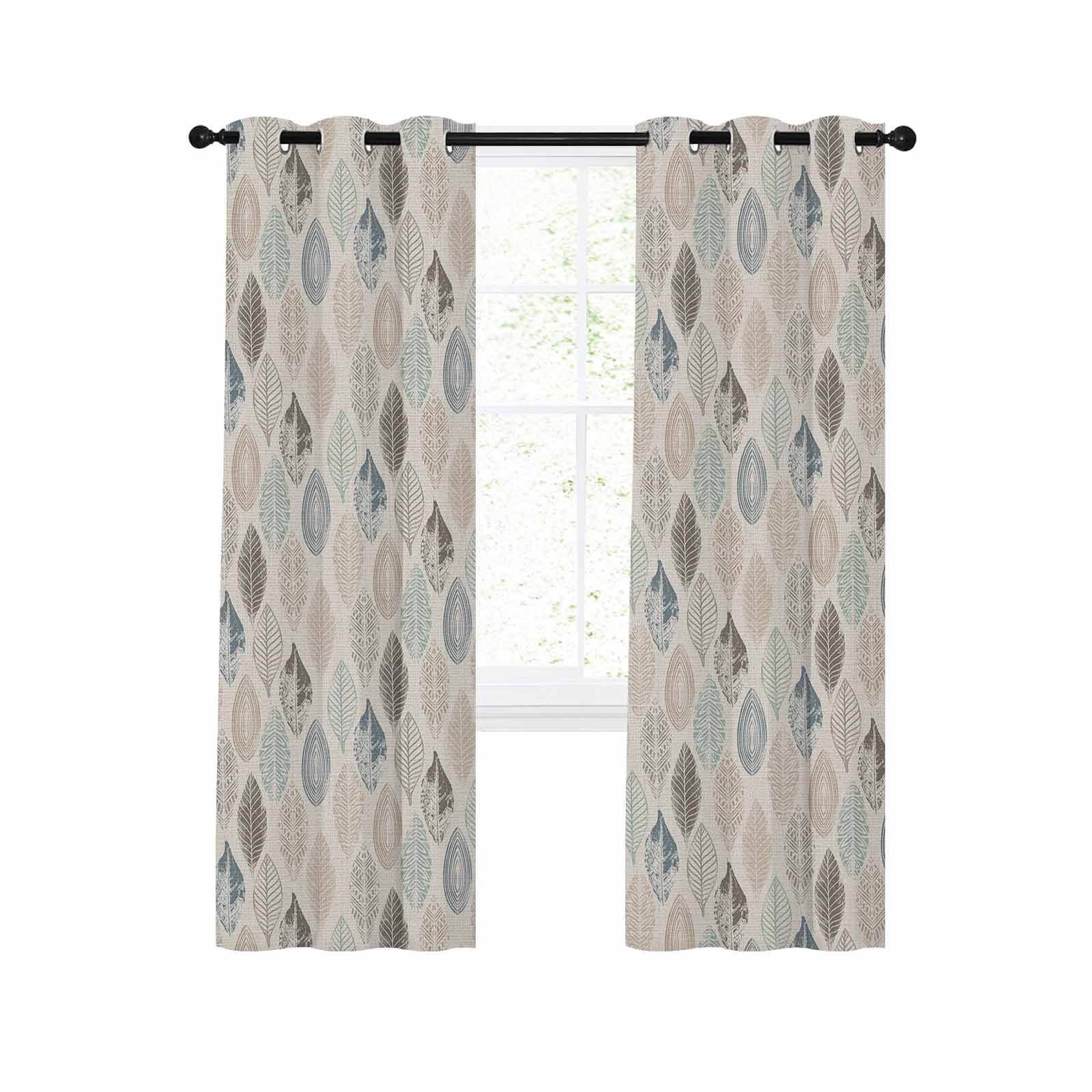 Blackout Curtains 39 Inches Long for Bedroom, Thermal Insulated Room Darkening Black Out Window Curtain Panels Grommet Drapes for Living Room