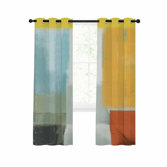 Blackout Curtains 39 Inches Long for Bedroom, Thermal Insulated Room Darkening Black Out Window Curtain Panels Grommet Drapes for Living Room