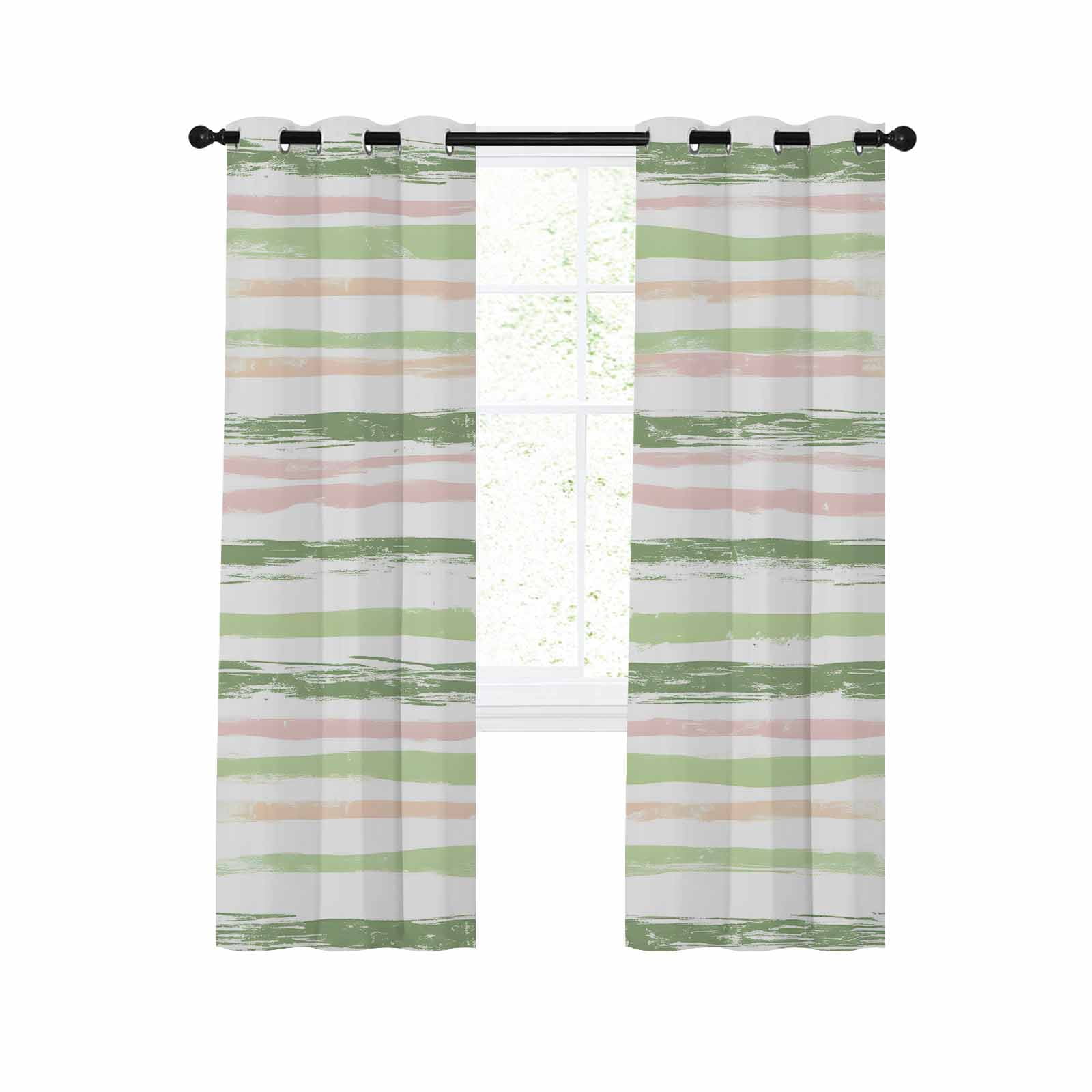 Blackout Curtains 45 Inches Long for Bedroom, Thermal Insulated Room Darkening Black Out Window Curtain Panels Grommet Drapes for Living Room