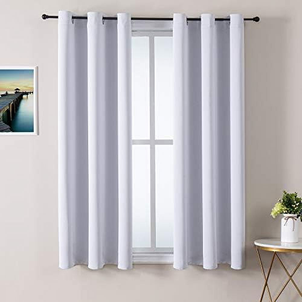 Blackout Curtains 48 inches Long for Bedroom - 2 Panels Set Grommet ...