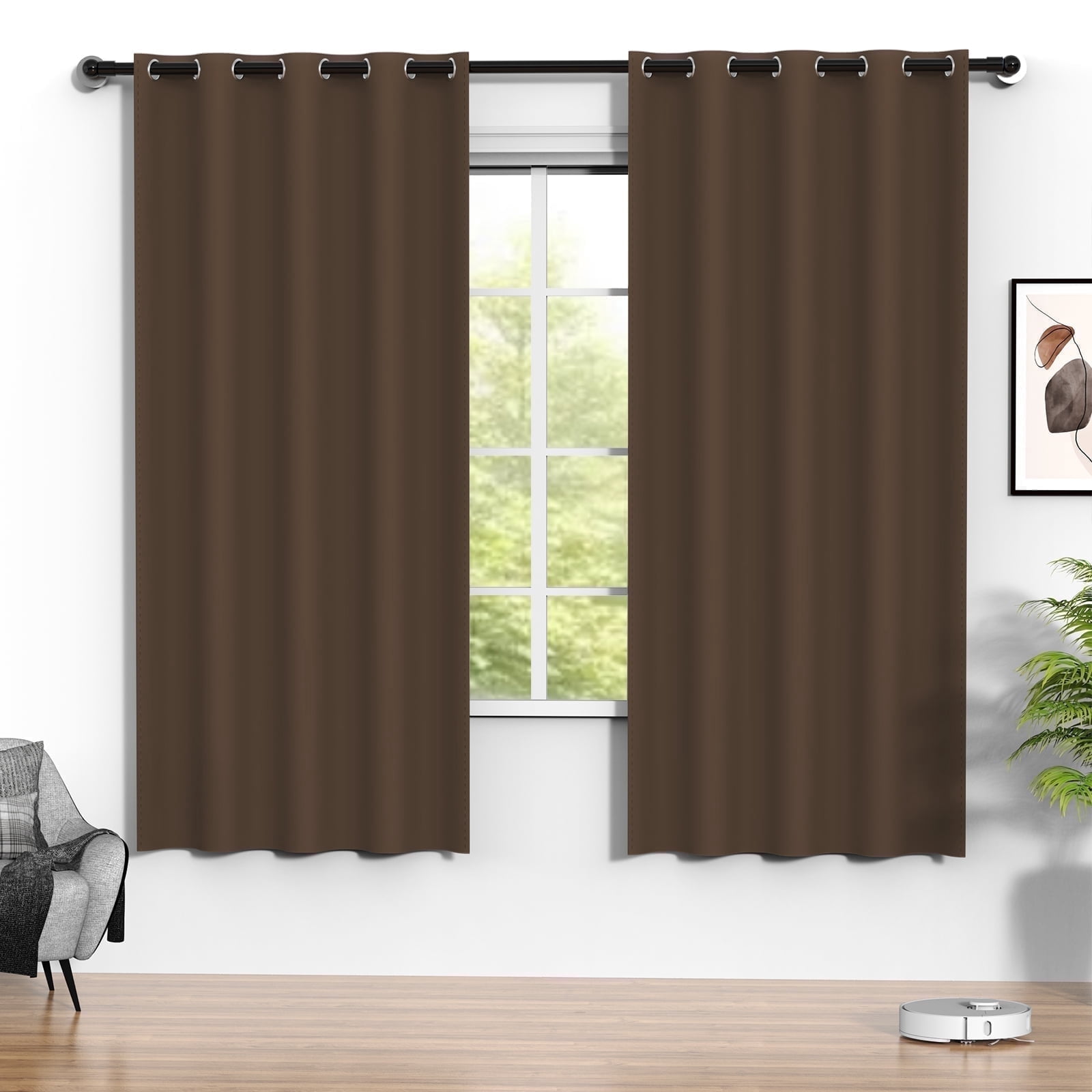 Blackout Curtains, 52 x 72 inch Blackout Curtains Set of 2 Panels ...