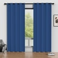 thumbnail image 1 of Blackout Curtains, 52 x 84 inch Blackout Curtains Set of 2 Panels, Thermal Insulated Room Darkening Curtains for Bedroom, Privacy Protection & Noise Reducing, Navy Blue, 1 of 7