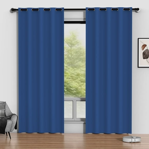 Blackout Curtains, 52 x 84 inch Blackout Curtains Set of 2 Panels, Thermal Insulated Room Darkening Curtains for Bedroom, Privacy Protection & Noise Reducing, Navy Blue