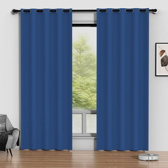 Blackout Curtains, 52 x 84 inch Blackout Curtains Set of 2 Panels, Thermal Insulated Room Darkening Curtains for Bedroom, Privacy Protection & Noise Reducing, Navy Blue