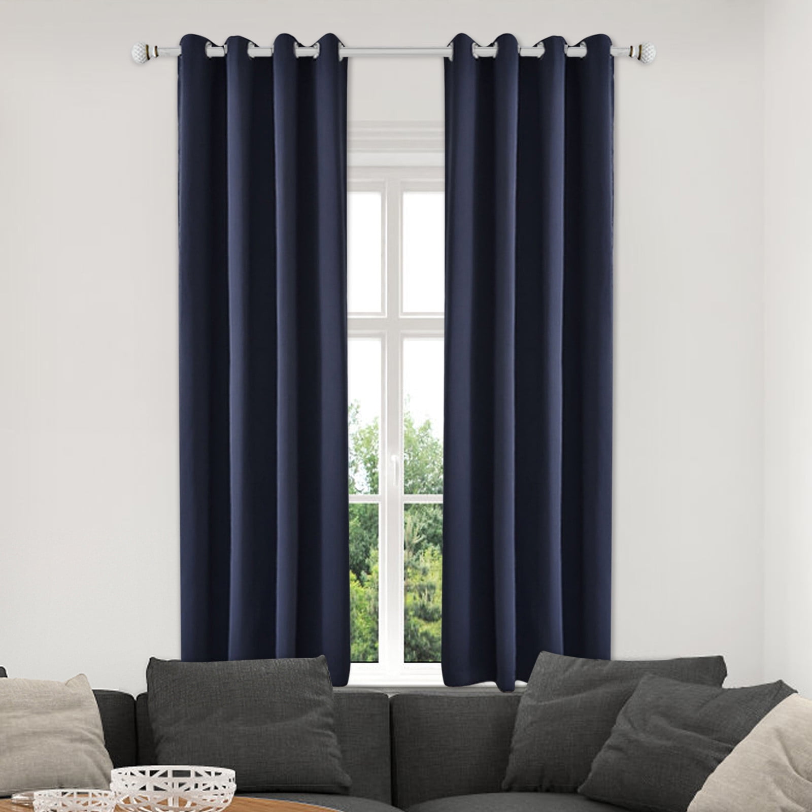 Dark Blue Blackout Curtains