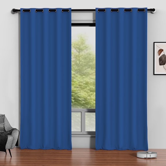 Blackout Curtains, 52 x 96 inch Blackout Curtains Set of 2 Panels, Thermal Insulated Room Darkening Curtains for Bedroom, Privacy Protection & Noise Reducing, Navy Blue