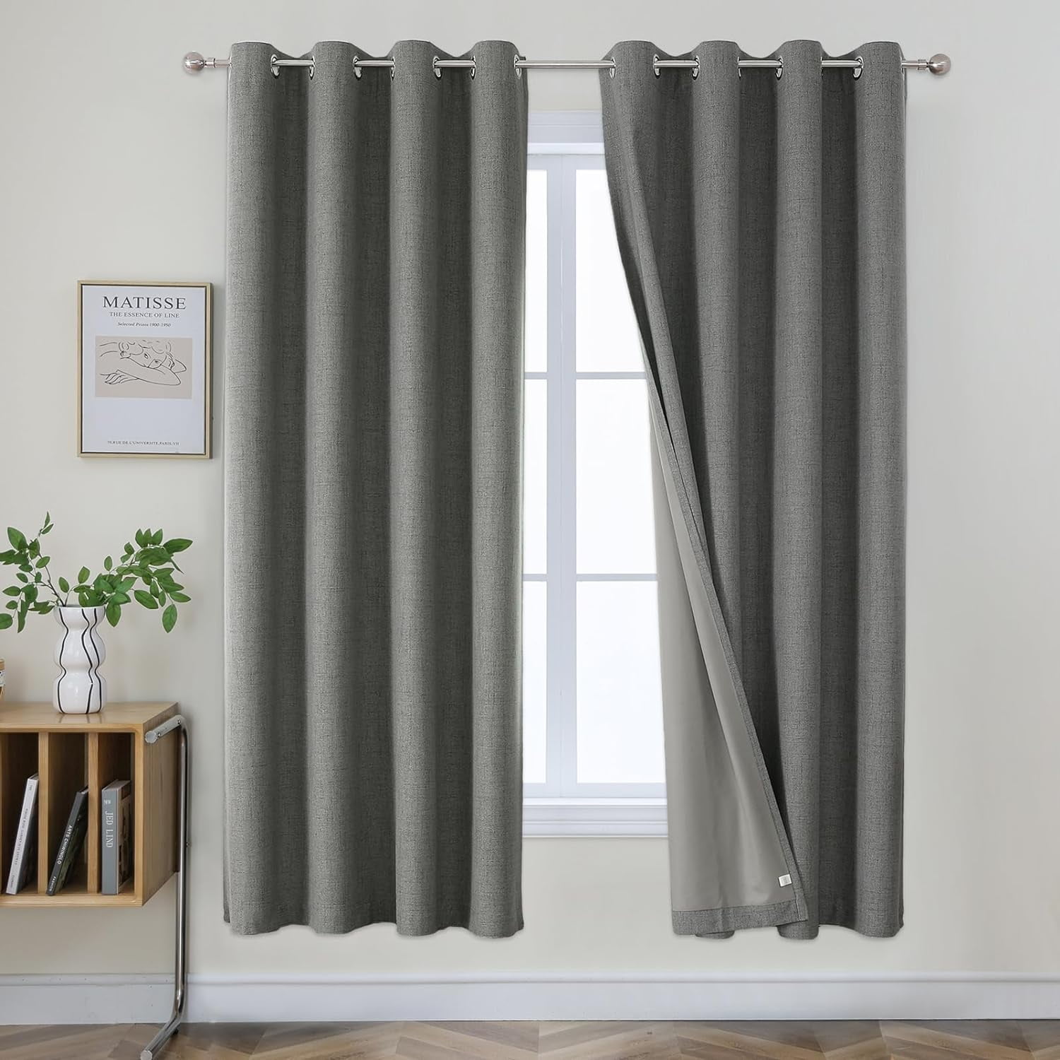Blackout Curtains 72 Inches Long 2 Panels Burg, Room Darkening Curtains ...