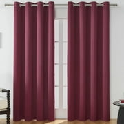 Blackout Curtains 78 Inch Length 1 Panels, Thermal Insulated Long Curtains& Drapes, Room Darkening Grommet Drapes for Bedroom Living Room Window