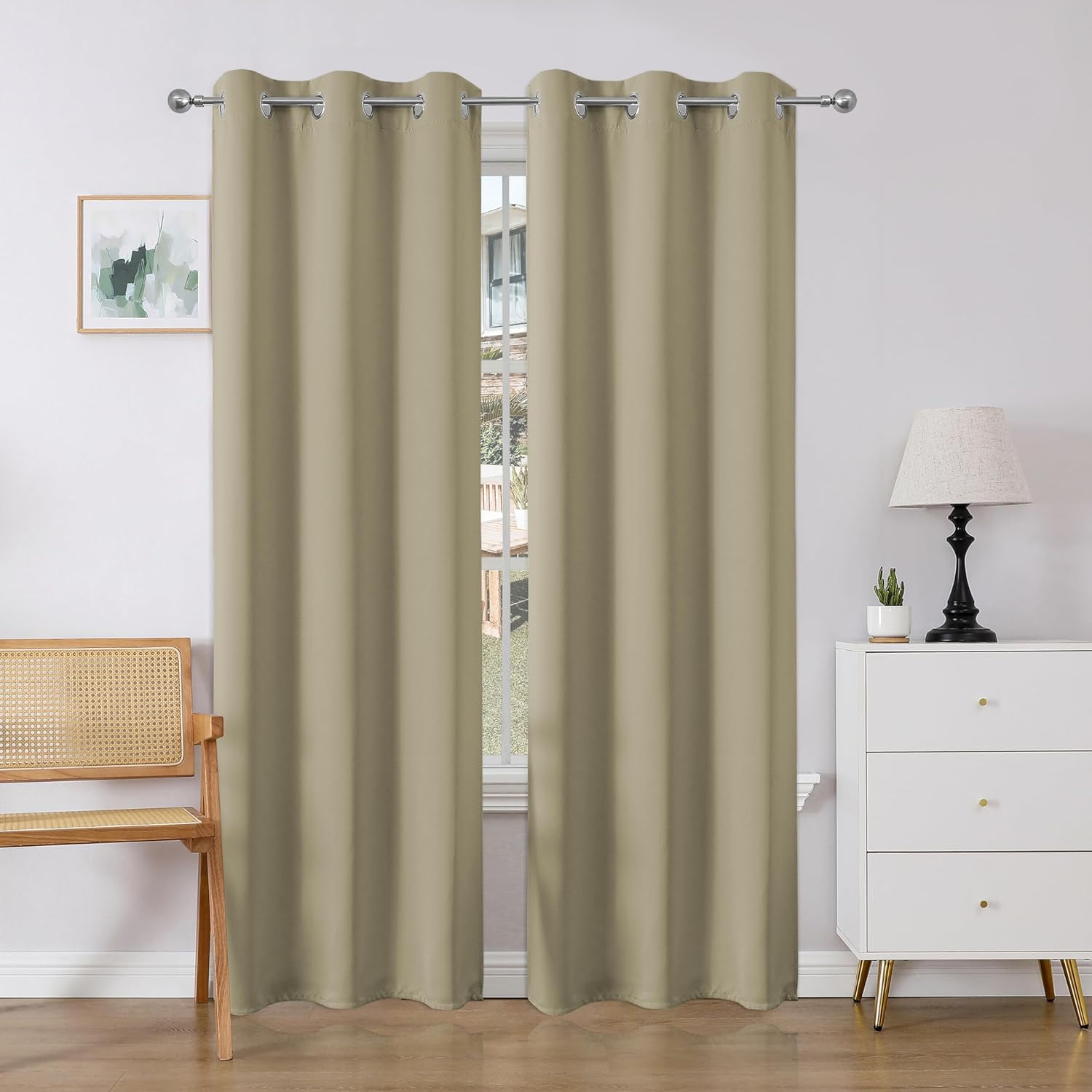Blackout Curtains 78 Inch Length 2 Panels Set, Thermal Insulated Long