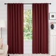 thumbnail image 1 of Deconovo Blackout Curtains Set of 2 for Living Room, Burgundy Red, 52"x84", Solid Back Tab Curtains, 1 of 9