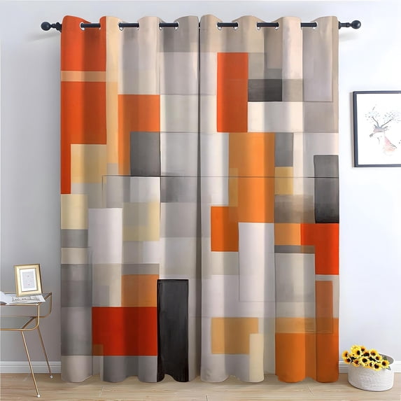 Blackout Curtains for Bedroom 2 Panels Set Light Fresh Modern Abstract ...