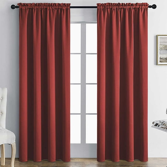 Blackout Curtains for Bedroom 63 Inches Long - Wine Room Darkening Thermal Insulated Sunlight Blocking Grommet Window Drapes for Kids Boys Room, Set of 42 x 63 Inch