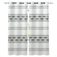 thumbnail image 1 of Blackout Curtains for Bedroom, Black White Modern Geometric Room Darkening Window Drapes for Living Room, Abstract Art Aesthetics Thermal Insulated Grommet Curtains, 52x54 inch, 2 Panels, 1 of 9