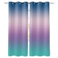 thumbnail image 1 of Blackout Curtains for Bedroom, Blue Purple Teal Ombre Cream Room Darkening Window Drapes for Living Room, Modern Abstract Art Aesthetics Thermal Insulated Grommet Curtains, 42x45 inch, 2 Panels, 1 of 9