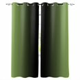 thumbnail image 1 of Blackout Curtains for Bedroom, Dark Sea Green Black Ombre Room Darkening Window Drapes for Living Room, Modern Gradient Abstract Art Thermal Insulated Grommet Curtains, 42x63 inch, 2 Panels, 1 of 9