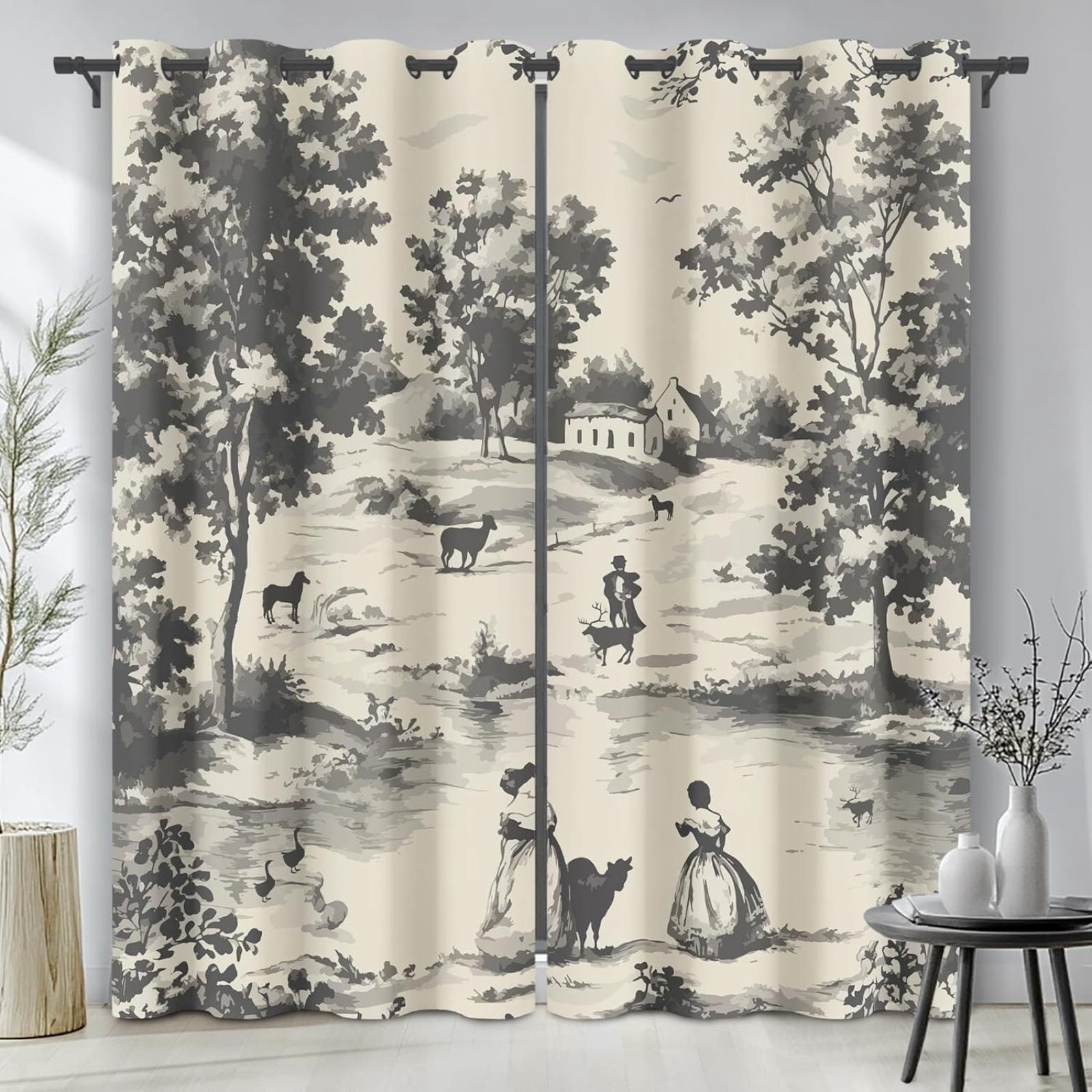 Blackout Curtains For Bedroom Decor, Vintage Farmhouse Curtains, French