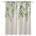 thumbnail image 1 of Blackout Curtains for Bedroom, Eucalyptus Leaves Room Darkening Window Drapes for Living Room, Sage Green Spring Botanical Rustic Thermal Insulated Grommet Curtains, 52x84 inch, 2 Panels, 1 of 9