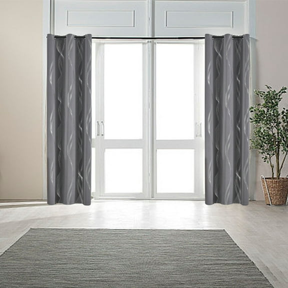 Blackout Curtains for Bedroom & Home Theater - Soundproof Thermal Insulated Room Darkening Drapes for Better Sleep, Easy Install Noise Reducing Window Treatments