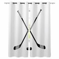 thumbnail image 1 of Blackout Curtains for Bedroom, Ice Hockey Room Darkening Window Drapes for Living Room, Modern Minimalist Ball Sports Game Art Thermal Insulated Grommet Curtains, 27.5x39 inch, 2 Panels, 1 of 9