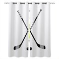 Insulating Ice Blackout Curtains for Bedroom, Ice Hockey Thermal Insulated Black Out ...
