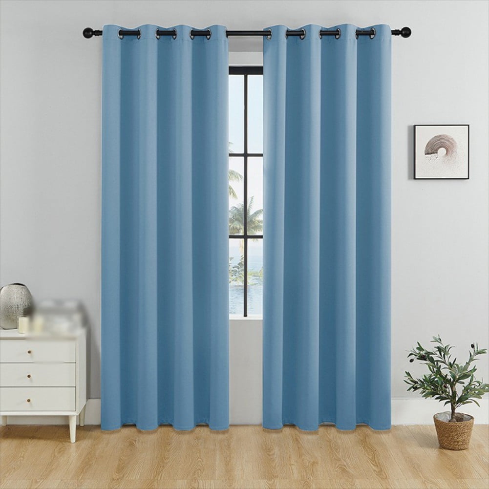 Blackout Curtains for Bedroom Long Thermal Insulated Winter Grommet ...