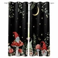thumbnail image 1 of Blackout Curtains for Bedroom, Mushroom Room Darkening Window Drapes for Living Room, Botanical Watercolor Gnomes Butterfly Leaf Plant Thermal Insulated Grommet Curtains, 52x90 inch, 2 Panels, 1 of 9