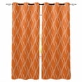 thumbnail image 1 of Blackout Curtains for Bedroom, Orange Stripes Room Darkening Window Drapes for Living Room, Simple Geometric Modern Monochrome Thermal Insulated Grommet Curtains, 42x63 inch, 2 Panels, 1 of 9