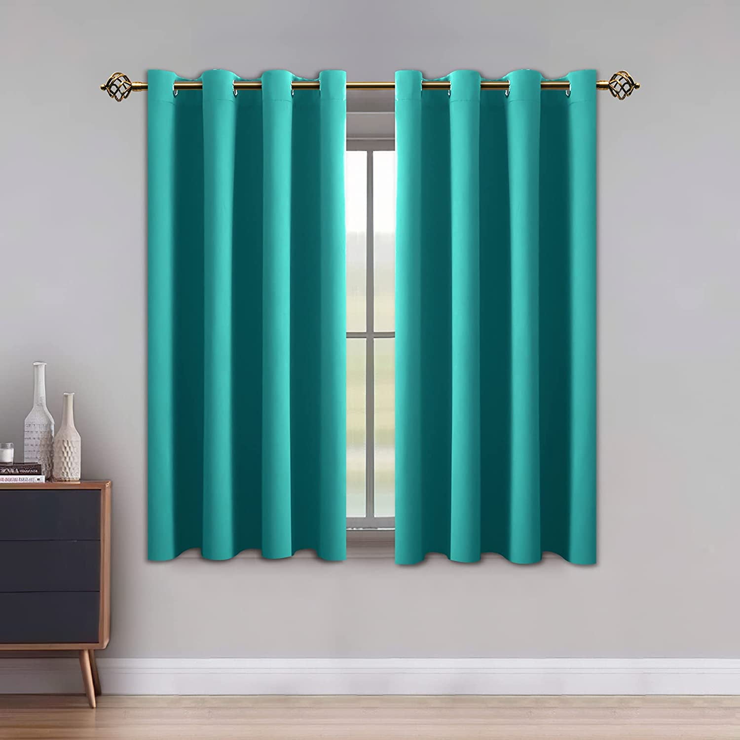 Blackout Curtains for Bedroom. Solid Thermal Insulated with Grommet