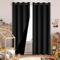 thumbnail image 1 of Blackout Curtains for Bedroom-Total Blackout Thermal Insulated Room Darkening Curtains, Energy Saving Grommet Window Drapes for Living Room&Guest Room,Light Sleepers Shift Workers(52*95Inch), 1 of 5