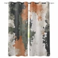 thumbnail image 1 of Blackout Curtains for Bedroom, Vintage Sage Green Orange Room Darkening Window Drapes for Living Room, Modern Abstract Art Thermal Insulated Grommet Curtains, 42x63 inch, 2 Panels, 1 of 9