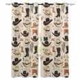 thumbnail image 1 of Blackout Curtains for Bedroom, Western Cowboy Room Darkening Window Drapes for Living Room, Country Vintage Art Boots Desert Thermal Insulated Grommet Curtains, 52x72 inch, 2 Panels, 1 of 9