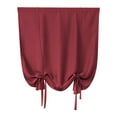 thumbnail image 1 of Blackout Curtains, Curtains, Loetky Linen Blackout Tie Up Curtains Thermal Insulated Fully Lined Balloon Roman Shade Bathroom Window for Bathroom Kitchen Rod Pocket, Curtain*1, 1 of 5