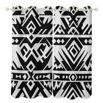 Blackout Curtains Decor Bohemian Pattern for Bedroom Living Room Grommet Window Drapes 2 Panel Set
