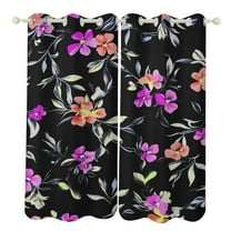 Blackout Curtains Decor Bohemian Pattern for Bedroom Living Room Grommet Window Drapes 2 Panel Set