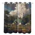 thumbnail image 1 of Blackout Curtains Decor Fairy Tale Cabin Balloon for Bedroom Living Room Grommet Window Drapes 2 Panel Set, 1 of 5